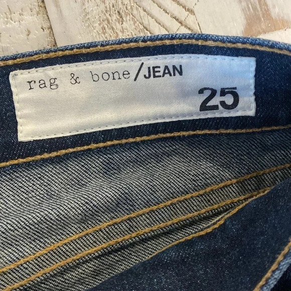 Rag & Bone The Dre Boyfriend Low Rise Slim Skinny Jean in Snoqualme Sz 25 - Picture 4 of 7